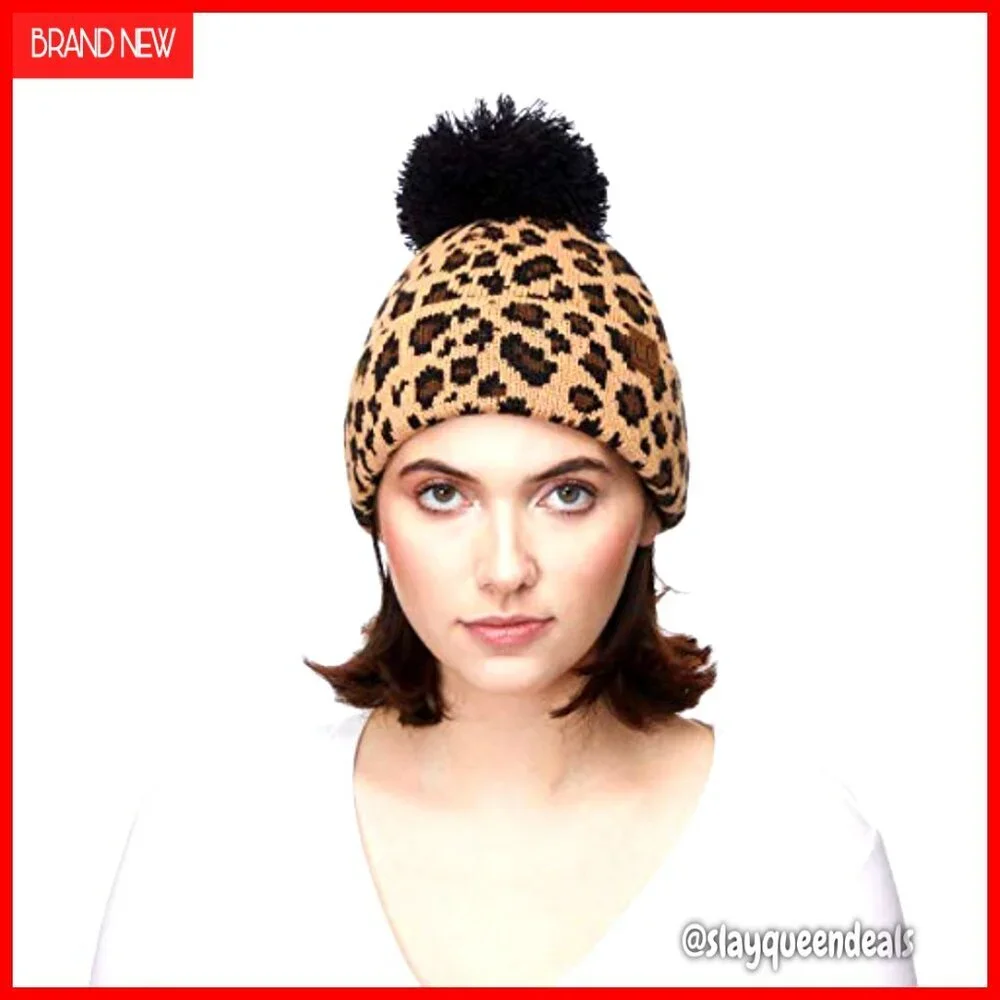 Chunky Cable Knit Beanie - Soft Acrylic Winter Hat for Women